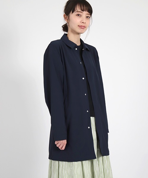 D.M.G.（ドミンゴ）の「[D.M.G. /ディーエムジー]　ナイロンクロス　パッカブルコート（ステンカラーコート・レディース・イエロー系その他/ブラック/ライトグリーン/ネイビー・3/2）」の16枚目の写真