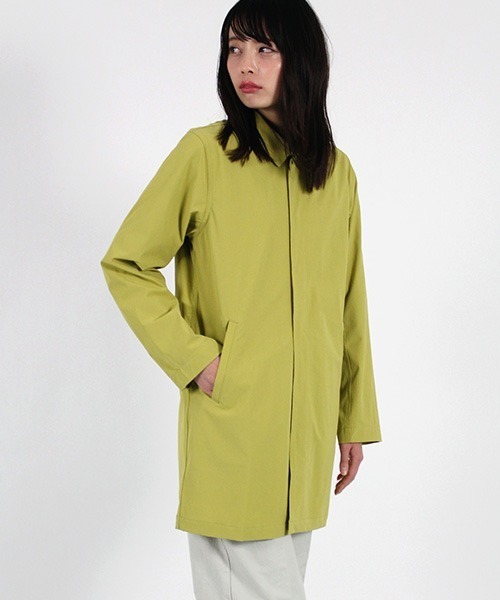D.M.G.（ドミンゴ）の「[D.M.G. /ディーエムジー]　ナイロンクロス　パッカブルコート（ステンカラーコート・レディース・イエロー系その他/ブラック/ライトグリーン/ネイビー・3/2）」の6枚目の写真