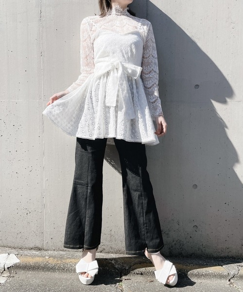 PAIN（ペイン）の「コットンレースキャミチュニック【セットアップ対応】（チュニック・レディース・ホワイト/ブラック/ピンク・FREE）」の9枚目の写真