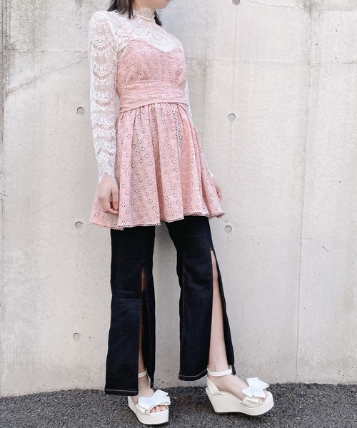 PAIN（ペイン）の「コットンレースキャミチュニック【セットアップ対応】（チュニック・レディース・ホワイト/ブラック/ピンク・FREE）」の16枚目の写真