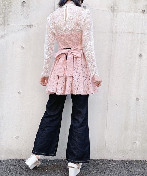 PAIN（ペイン）の「コットンレースキャミチュニック【セットアップ対応】（チュニック・レディース・ホワイト/ブラック/ピンク・FREE）」の18枚目の写真