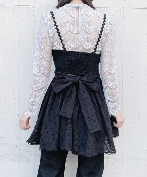 PAIN（ペイン）の「コットンレースキャミチュニック【セットアップ対応】（チュニック・レディース・ホワイト/ブラック/ピンク・FREE）」の6枚目の写真