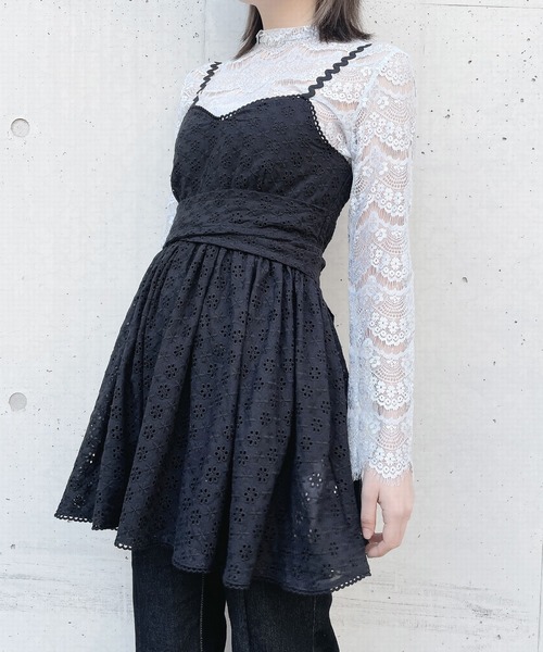 PAIN（ペイン）の「コットンレースキャミチュニック【セットアップ対応】（チュニック・レディース・ホワイト/ブラック/ピンク・FREE）」の5枚目の写真