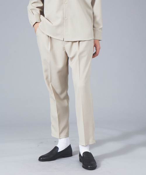 MYSELF ABAHOUSE（マイセルフアバハウス）の「【MYSELF ABAHOUSE】ポリツイル ルーズ タック イージーパンツ（スラックス・メンズ・ベージュ/サックスブルー/ピンクベージュ/ブラック・46/48）」の3枚目の写真