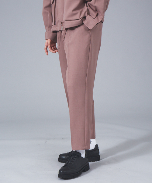 MYSELF ABAHOUSE（マイセルフアバハウス）の「【MYSELF ABAHOUSE】ポリツイル ルーズ タック イージーパンツ（スラックス・メンズ・ベージュ/サックスブルー/ピンクベージュ/ブラック・46/48）」の4枚目の写真