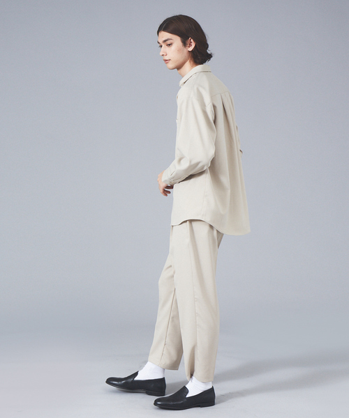 MYSELF ABAHOUSE（マイセルフアバハウス）の「【MYSELF ABAHOUSE】ポリツイル ルーズ タック イージーパンツ（スラックス・メンズ・ベージュ/サックスブルー/ピンクベージュ/ブラック・46/48）」の5枚目の写真