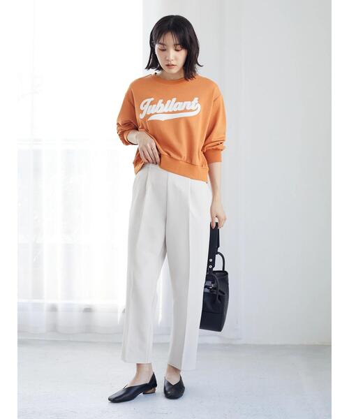 RAY CASSIN FAVORI(レイカズンフェバリ)の「・RAY CASSIN サテン刺繍ウラケプルオーバー(パーカー・レディース・オレンジ/ブラック/ホワイト系その他/グリーン・FREE)」の5枚目の写真