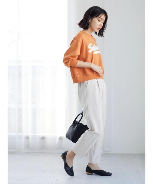 RAY CASSIN FAVORI(レイカズンフェバリ)の「・RAY CASSIN サテン刺繍ウラケプルオーバー(パーカー・レディース・オレンジ/ブラック/ホワイト系その他/グリーン・FREE)」の6枚目の写真