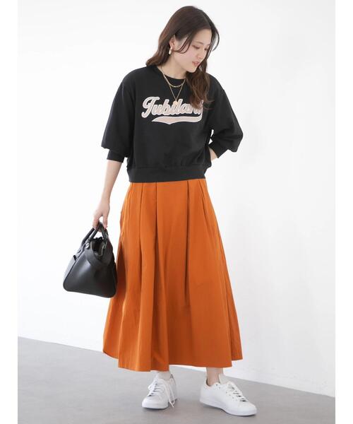 RAY CASSIN FAVORI(レイカズンフェバリ)の「・RAY CASSIN サテン刺繍ウラケプルオーバー(パーカー・レディース・オレンジ/ブラック/ホワイト系その他/グリーン・FREE)」の14枚目の写真