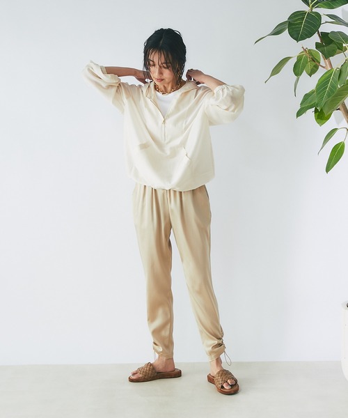 RIVE DROITE(リヴドロワ)の「軽めのアウターに丁度いい/シアーアノラックシャツ(シャツ/ブラウス・レディース・ブラック/アイボリー・FREE)」の3枚目の写真
