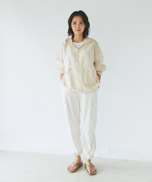 RIVE DROITE(リヴドロワ)の「軽めのアウターに丁度いい/シアーアノラックシャツ(シャツ/ブラウス・レディース・ブラック/アイボリー・FREE)」の14枚目の写真