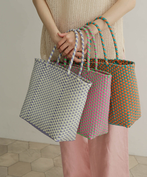 URBAN RESEARCH DOORS(アーバンリサーチドアーズ)の「メルカドバッグ(トートバッグ・レディース・パープル系その他/ピンク系その他/オレンジ系その他・ONE)」の5枚目の写真