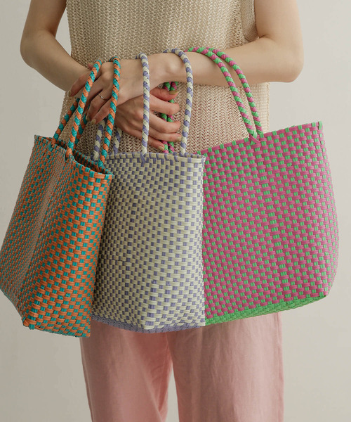 URBAN RESEARCH DOORS(アーバンリサーチドアーズ)の「メルカドバッグ(トートバッグ・レディース・パープル系その他/ピンク系その他/オレンジ系その他・ONE)」の6枚目の写真