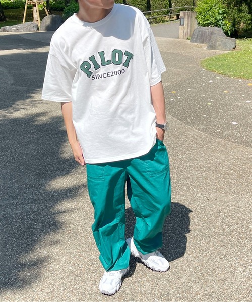 PairPair（ペアペア）の「アーチロゴカレッジプリントTEE(ユニセックス)（Tシャツ/カットソー・メンズ・オフホワイト/マスタード/ホワイト系・MEDIUM/LARGE）」の9枚目の写真