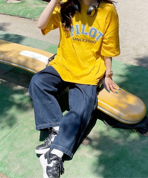 PairPair（ペアペア）の「アーチロゴカレッジプリントTEE(ユニセックス)（Tシャツ/カットソー・メンズ・オフホワイト/マスタード/ホワイト系・MEDIUM/LARGE）」の22枚目の写真