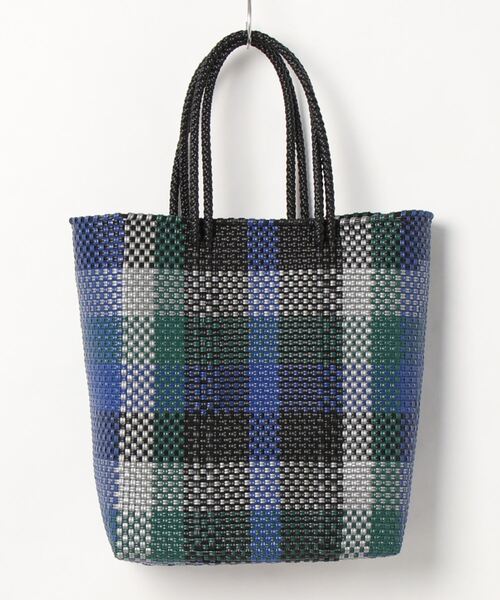 メルカドバッグ MERCADO BAG ブルー M Mercado Bag (Long handle) Gold/Black/Cream/Turquoise blue