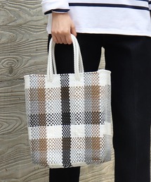 メルカド バッグ レイヤード チェック お買い物バッグ かごバッグ Mercado bag RAB