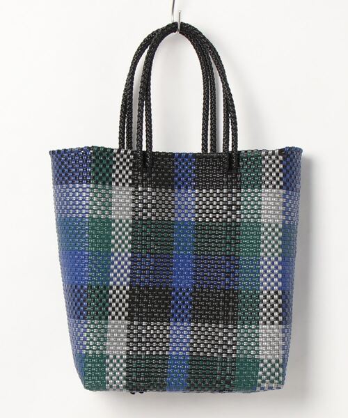 salle de bal（サルデバル）の「メルカド バッグ レイヤード チェック お買い物バッグ かごバッグ Mercado bag RAB（かごバッグ・レディース・グリーン/ゴールド・FREE）」の14枚目の写真