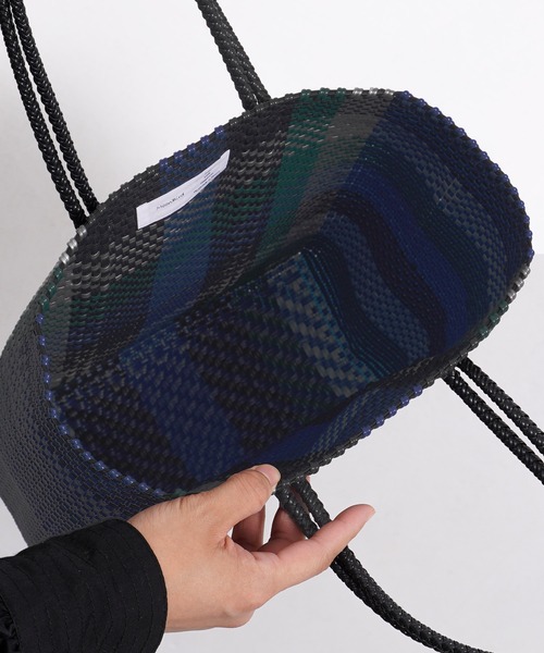 salle de bal（サルデバル）の「メルカド バッグ レイヤード チェック お買い物バッグ かごバッグ Mercado bag RAB（かごバッグ・レディース・グリーン/ゴールド・FREE）」の19枚目の写真