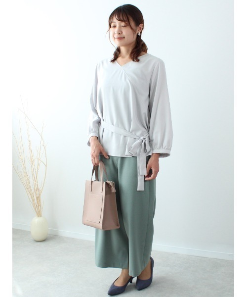 【大きいサイズ】自由区 フランダース リネンシャツ カシュクール JOURNAL STANDARD L'ESSAGE｜ヨーロピアンフラックス