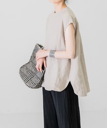 かぐれ | リネンクルーネックフレンチスリーブ(Tシャツ/カットソー)