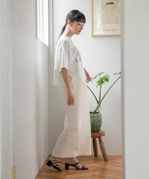 LOWRYS FARM（ローリーズファーム）の「ショートロゴＴシャツ　279735（Tシャツ/カットソー・レディース・アイボリー/オフホワイト/グレー/グリーン・FREE）」の8枚目の写真