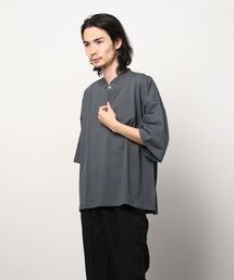 PORT BY ARK | PORT BY ARK / ポートバイアーク：Henry neck SS T-shirt：PO11-T005[COR](Tシャツ/カットソー)