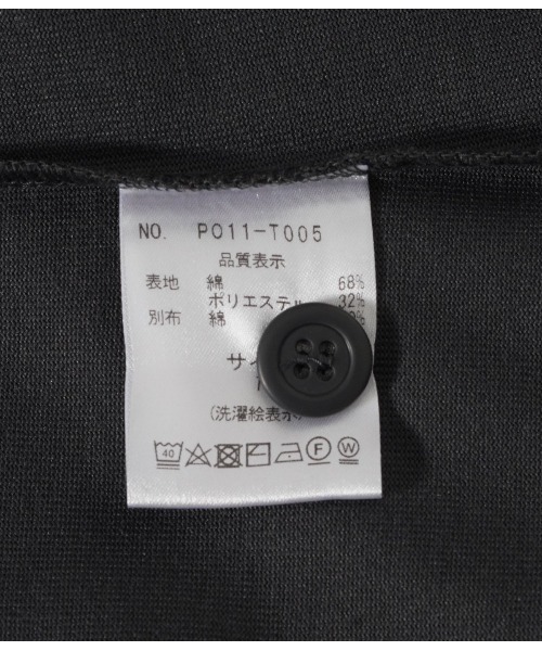 PORT BY ARK（ポートバイアーク）の「PORT BY ARK / ポートバイアーク：Henry neck SS T-shirt：PO11-T005[COR]（Tシャツ/カットソー・メンズ・オフホワイト/チャコール・2）」の18枚目の写真