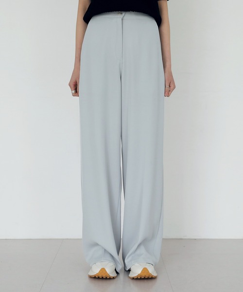 UNE MANSION（ユヌマンション）の「ワイドバックゴムスラックス（スラックス・レディース・スカイブルー/ブラック/ミント/クリーム/チャコール・SMALL/MEDIUM/LARGE）」の10枚目の写真