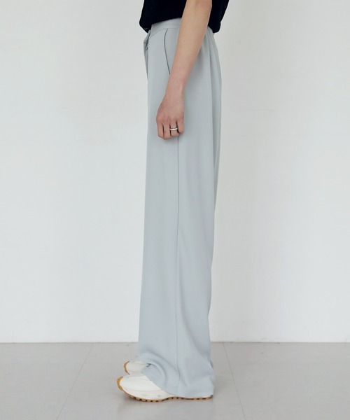 UNE MANSION（ユヌマンション）の「ワイドバックゴムスラックス（スラックス・レディース・スカイブルー/ブラック/ミント/クリーム/チャコール・SMALL/MEDIUM/LARGE）」の11枚目の写真