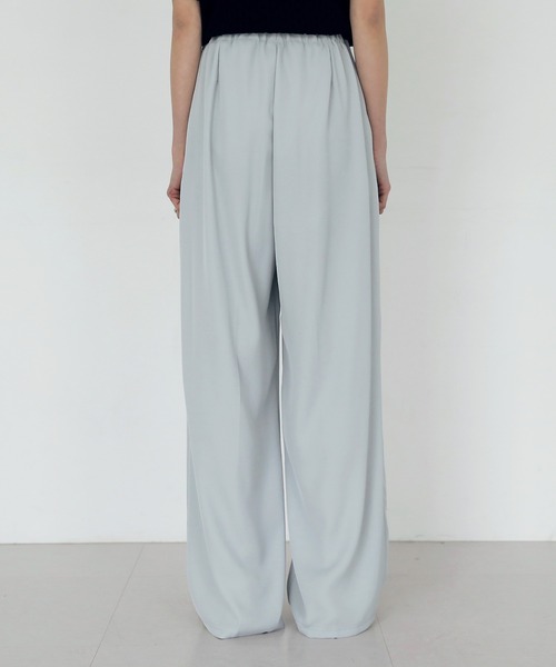 UNE MANSION（ユヌマンション）の「ワイドバックゴムスラックス（スラックス・レディース・スカイブルー/ブラック/ミント/クリーム/チャコール・SMALL/MEDIUM/LARGE）」の12枚目の写真
