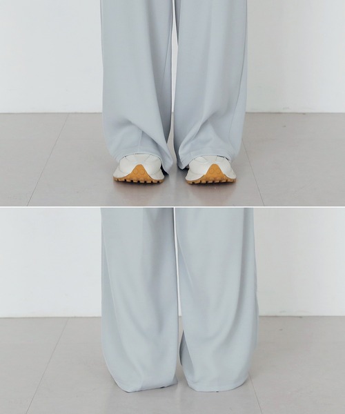 UNE MANSION（ユヌマンション）の「ワイドバックゴムスラックス（スラックス・レディース・スカイブルー/ブラック/ミント/クリーム/チャコール・SMALL/MEDIUM/LARGE）」の15枚目の写真