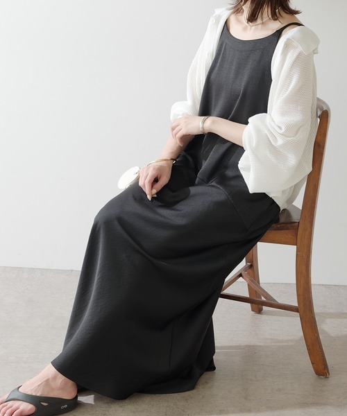 COLLAGE GALLARDAGALANTE(コラージュガリャルダガランテ)の「夏服に羽織れる/秋のスタートに/メッシュカーデ(カーディガン/ボレロ・レディース・ホワイト/ブラック/ベージュ・FREE)」の14枚目の写真