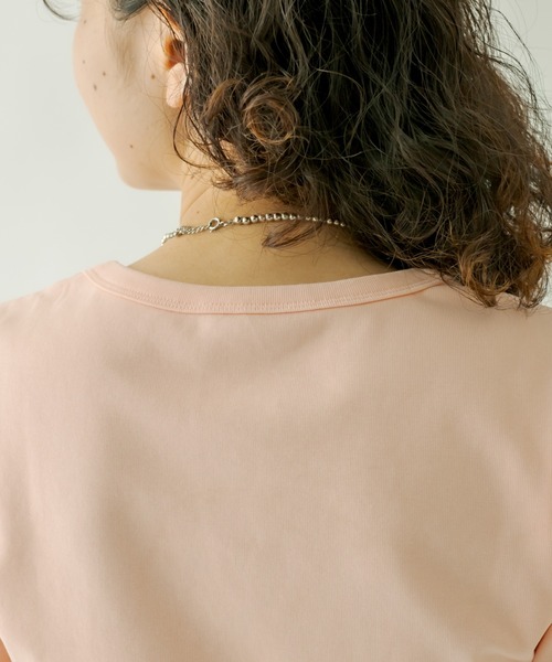 mystic（ミスティック）の「コンパクトTシャツ（Tシャツ/カットソー・レディース・オフホワイト/ブラック/グリーン/ブルー/ピンク・FREE）」の22枚目の写真