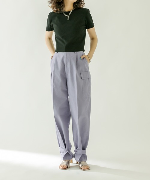 mystic（ミスティック）の「コンパクトTシャツ（Tシャツ/カットソー・レディース・オフホワイト/ブラック/グリーン/ブルー/ピンク・FREE）」の20枚目の写真