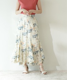 N.（N. Natural Beauty Basic） | ブラッシュプリントエスカルゴスカート(スカート)