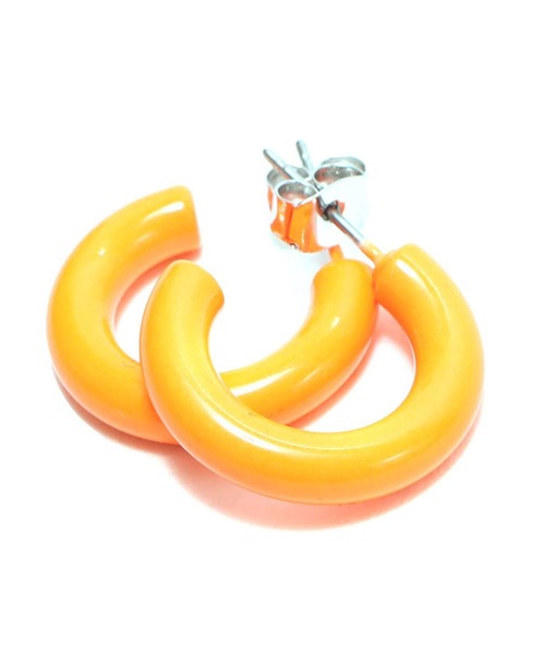 atmos pink(アトモスピンク)の「atmos pink カラフルミニボリューム フープピアス(ピアス(両耳用)・レディース・ネイビー/ピンク/オレンジ/グリーン・FREE)」の4枚目の写真