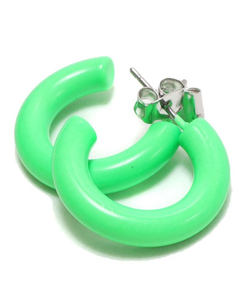 atmos pink(アトモスピンク)の「atmos pink カラフルミニボリューム フープピアス(ピアス(両耳用)・レディース・ネイビー/ピンク/オレンジ/グリーン・FREE)」の2枚目の写真