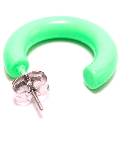 atmos pink(アトモスピンク)の「atmos pink カラフルミニボリューム フープピアス(ピアス(両耳用)・レディース・ネイビー/ピンク/オレンジ/グリーン・FREE)」の7枚目の写真