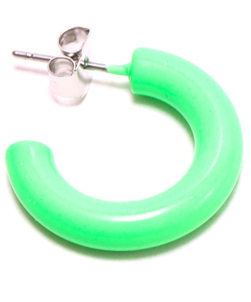 atmos pink(アトモスピンク)の「atmos pink カラフルミニボリューム フープピアス(ピアス(両耳用)・レディース・ネイビー/ピンク/オレンジ/グリーン・FREE)」の8枚目の写真