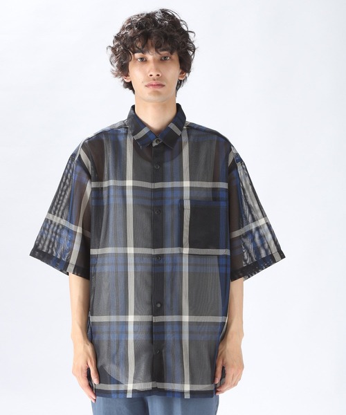 niko and...（ニコアンド）の「からみワイドショートスリーブシャツ（シャツ/ブラウス・メンズ・ネイビー/グレー/アイボリー・MEDIUM/LARGE）」の16枚目の写真