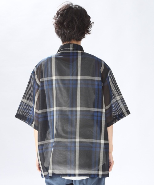 niko and...（ニコアンド）の「からみワイドショートスリーブシャツ（シャツ/ブラウス・メンズ・ネイビー/グレー/アイボリー・MEDIUM/LARGE）」の5枚目の写真