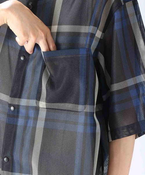 niko and...（ニコアンド）の「からみワイドショートスリーブシャツ（シャツ/ブラウス・メンズ・ネイビー/グレー/アイボリー・MEDIUM/LARGE）」の8枚目の写真