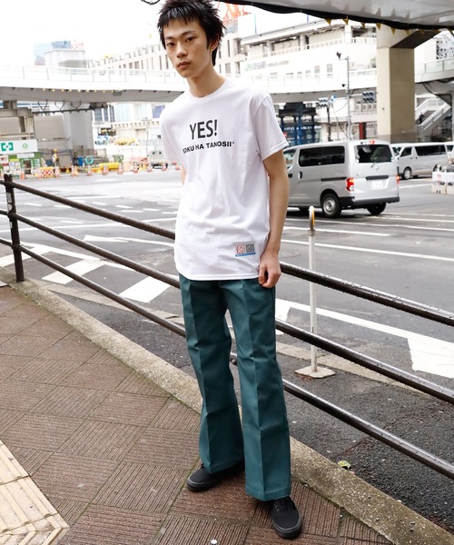 NEW YOAKE POST（ニューヨアケポスト）の「NEW YOAKE POST×BOKU HA TANOSII/ニューヨアケポスト×ボクハタノシイ SAY YES 半袖Ｔシャツ（Tシャツ/カットソー・メンズ・ブラック/ホワイト・L/M/XL）」の4枚目の写真