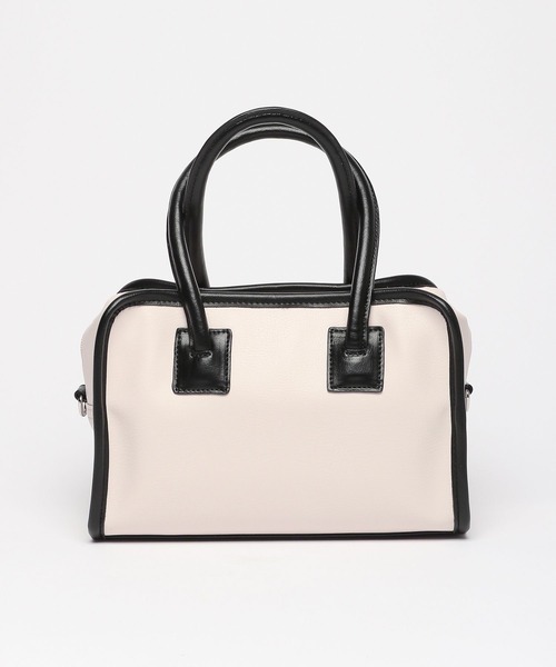 GLOBAL WORK（グローバルワーク）の「2WAYスクエアボストン/294496（ショルダーバッグ・レディース・アイボリー/ブラック/イエロー・ONE SIZE）」の8枚目の写真