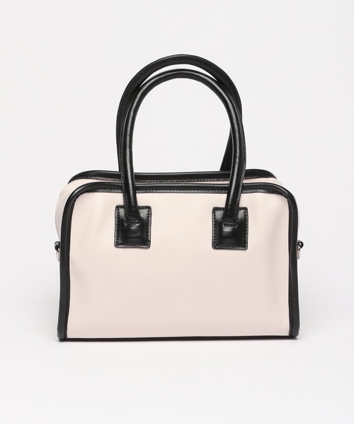 GLOBAL WORK（グローバルワーク）の「2WAYスクエアボストン/294496（ショルダーバッグ・レディース・アイボリー/ブラック/イエロー・ONE SIZE）」の10枚目の写真