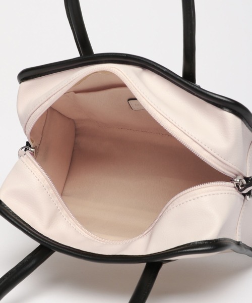 GLOBAL WORK（グローバルワーク）の「2WAYスクエアボストン/294496（ショルダーバッグ・レディース・アイボリー/ブラック/イエロー・ONE SIZE）」の16枚目の写真