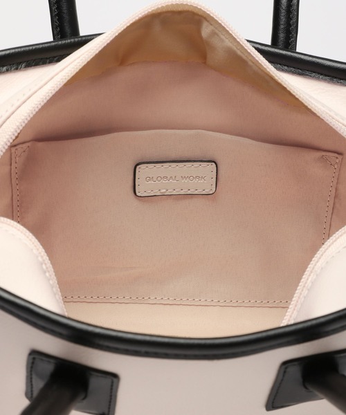 GLOBAL WORK（グローバルワーク）の「2WAYスクエアボストン/294496（ショルダーバッグ・レディース・アイボリー/ブラック/イエロー・ONE SIZE）」の17枚目の写真