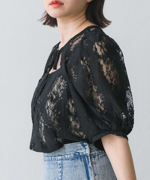 RETRO GIRL（レトロガール）の「レース2wayボレロBL（シャツ/ブラウス・レディース・ブラック/オフホワイト/アイボリー・FREE）」の19枚目の写真