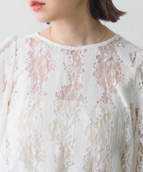 RETRO GIRL（レトロガール）の「レース2wayボレロBL（シャツ/ブラウス・レディース・ブラック/オフホワイト/アイボリー・FREE）」の6枚目の写真